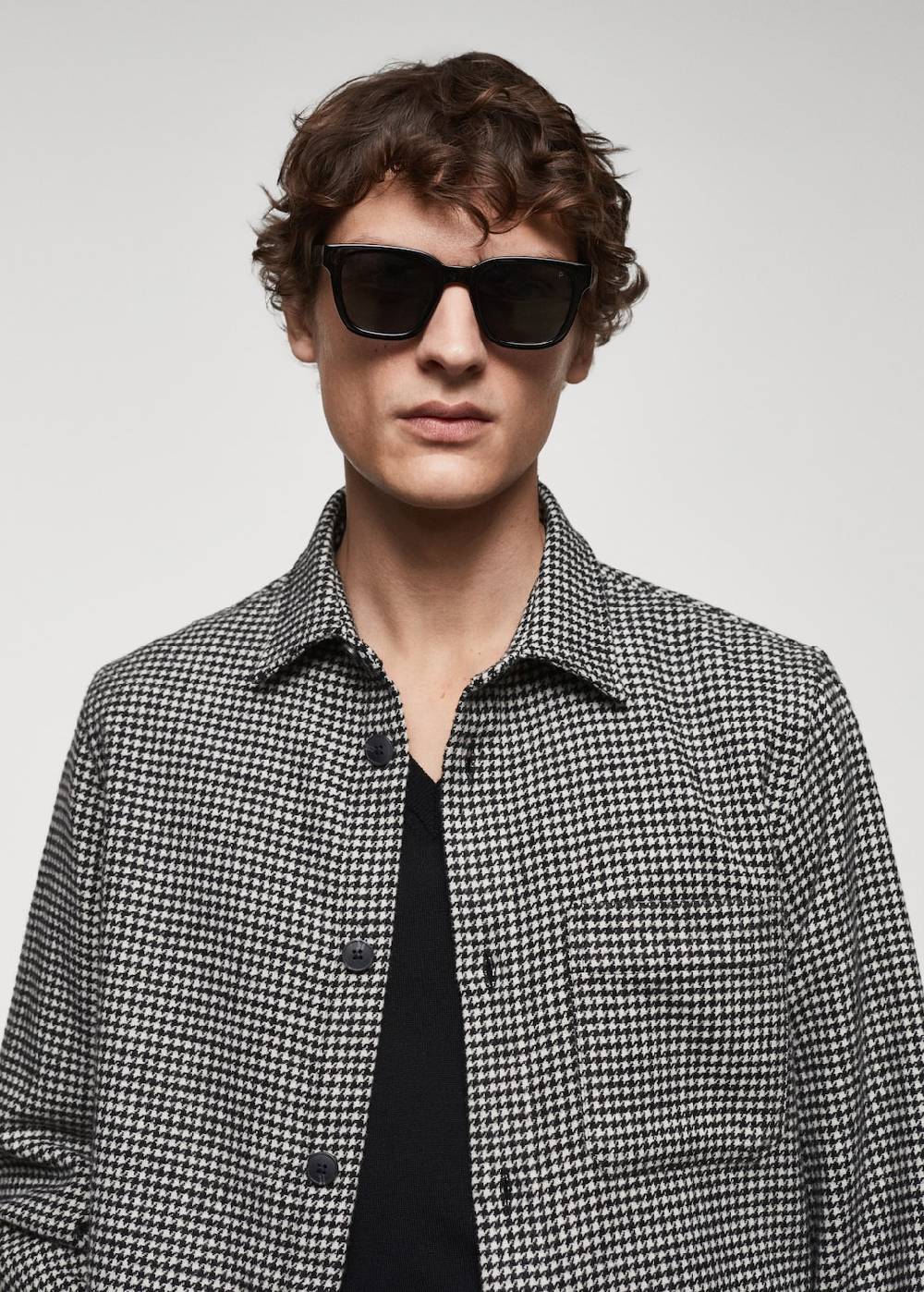 Mango Overshirt mit Hahnentrittmuster Muttertagsangebot