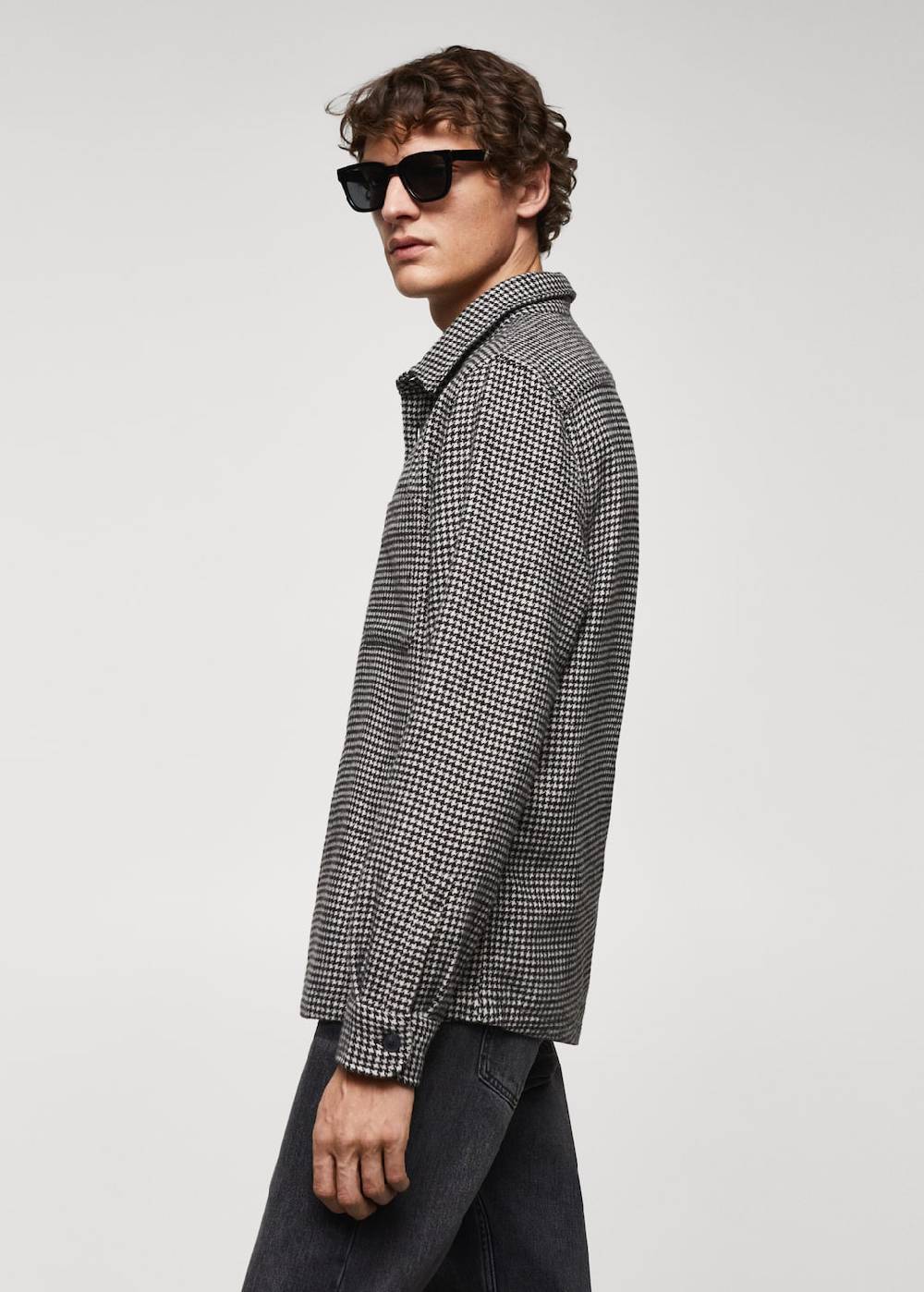 Mango Overshirt mit Hahnentrittmuster Muttertagsangebot