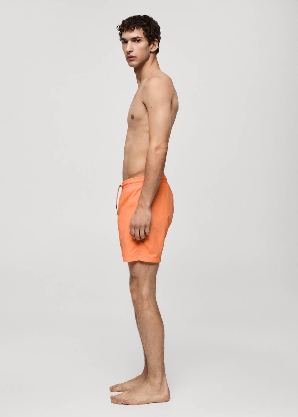 Mango Einfarbige Badeshorts mit Kordelzug Vatertagsangebot