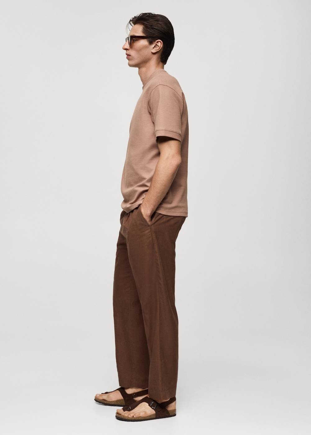 Mango Strukturiertes Regular-Fit-T-Shirt Lagerräumung