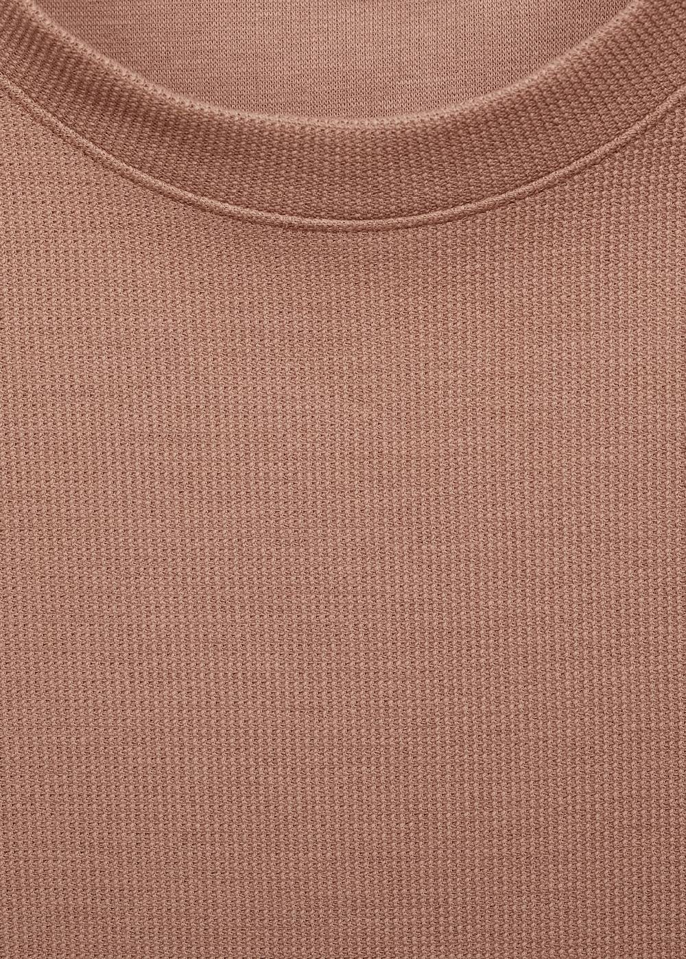 Mango Strukturiertes Regular-Fit-T-Shirt Lagerräumung