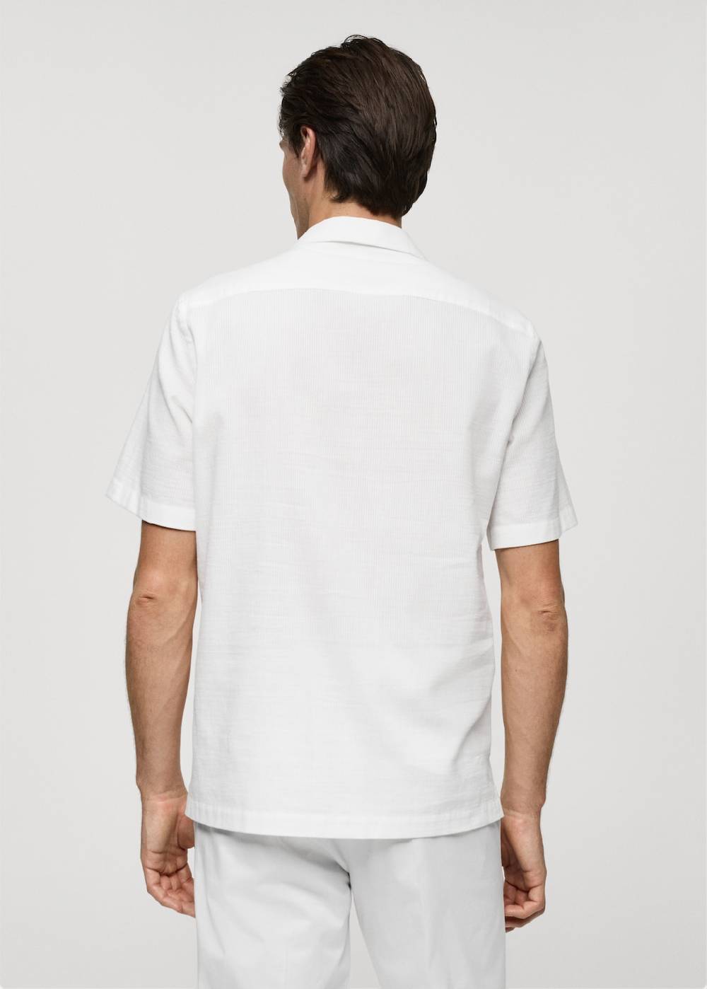 Mango Regular-Fit-Hemd aus 100 % Seersucker-Baumwolle Heißer Verkauf