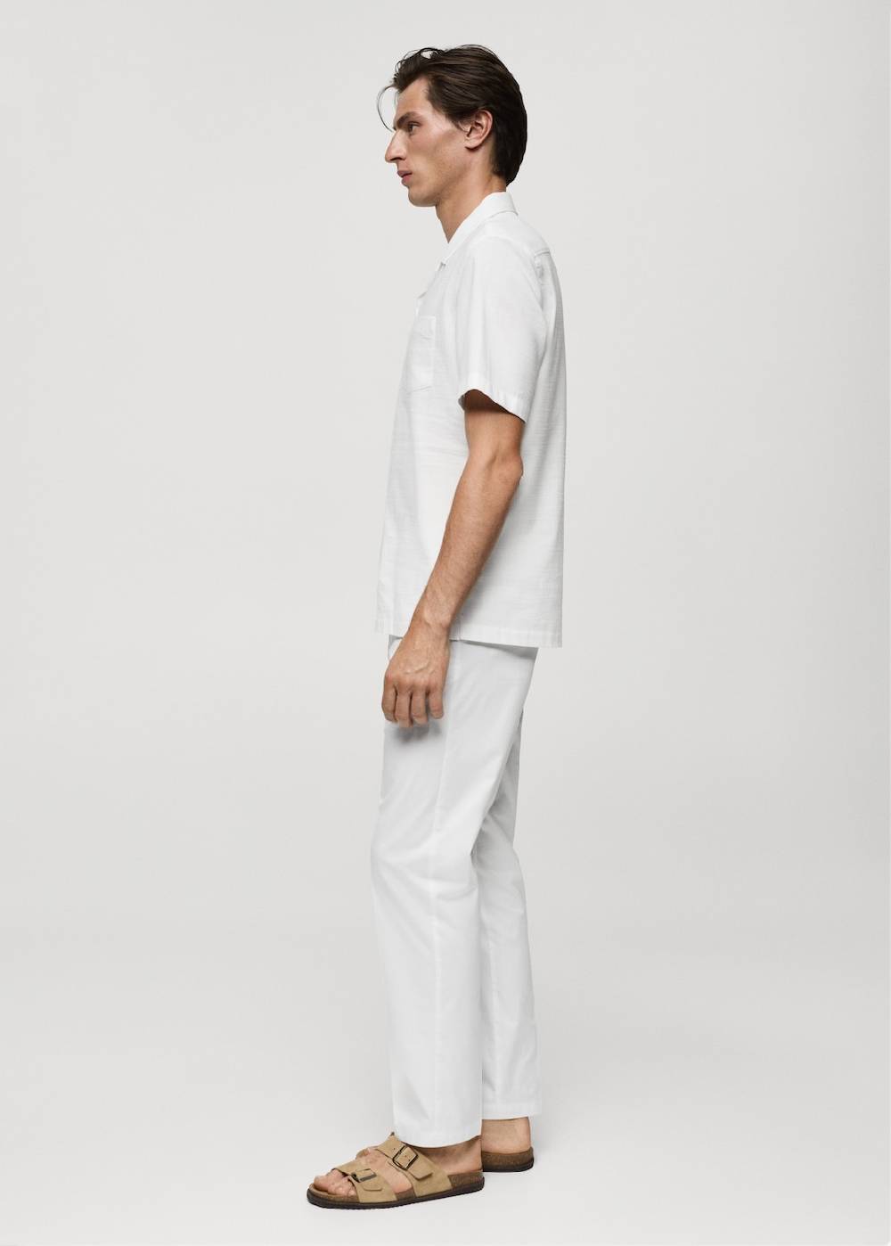 Mango Regular-Fit-Hemd aus 100 % Seersucker-Baumwolle Heißer Verkauf
