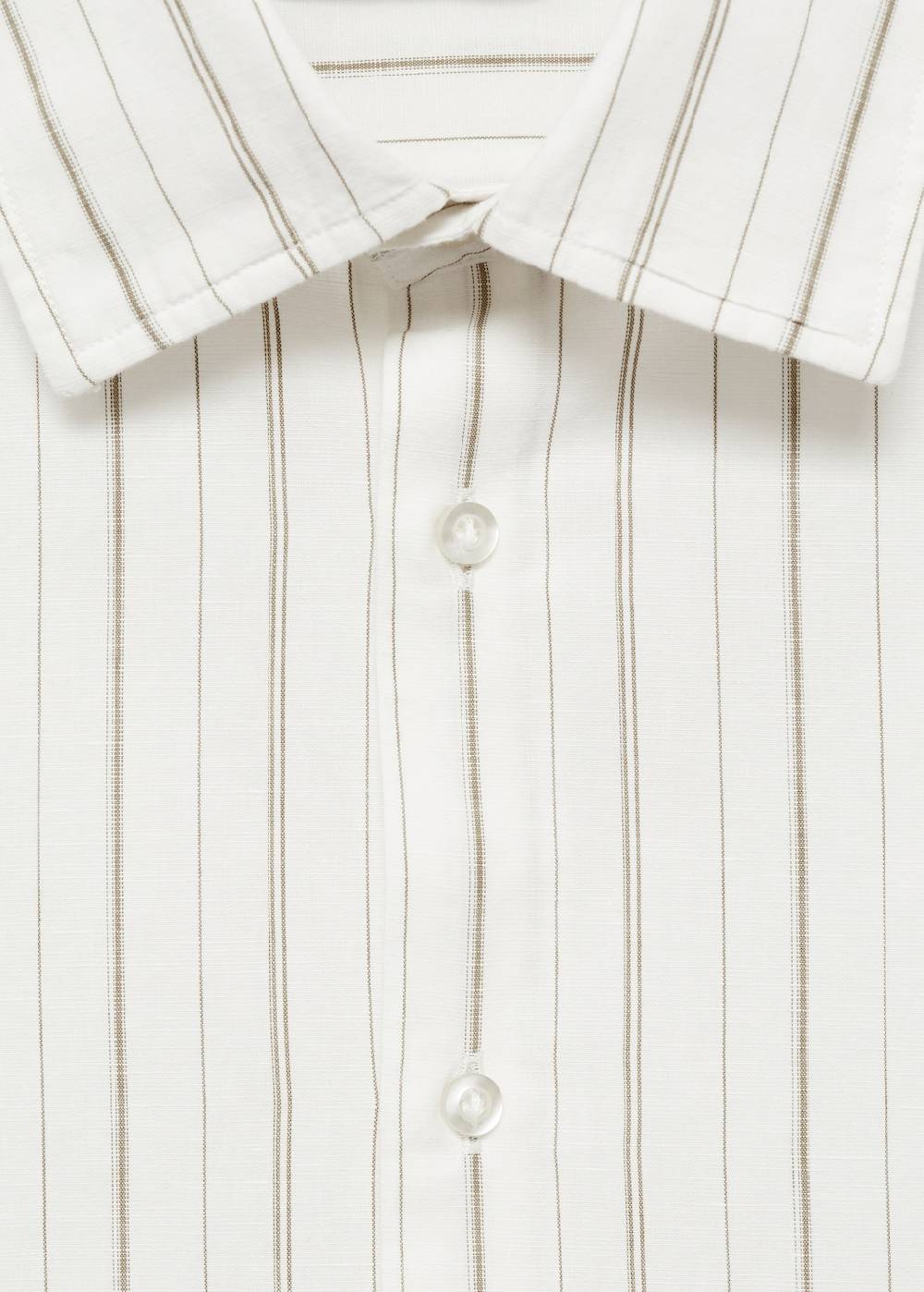 Mango Gestreiftes Regular-Fit-Hemd aus Leinen mit Baumwolle Neueste Mode
