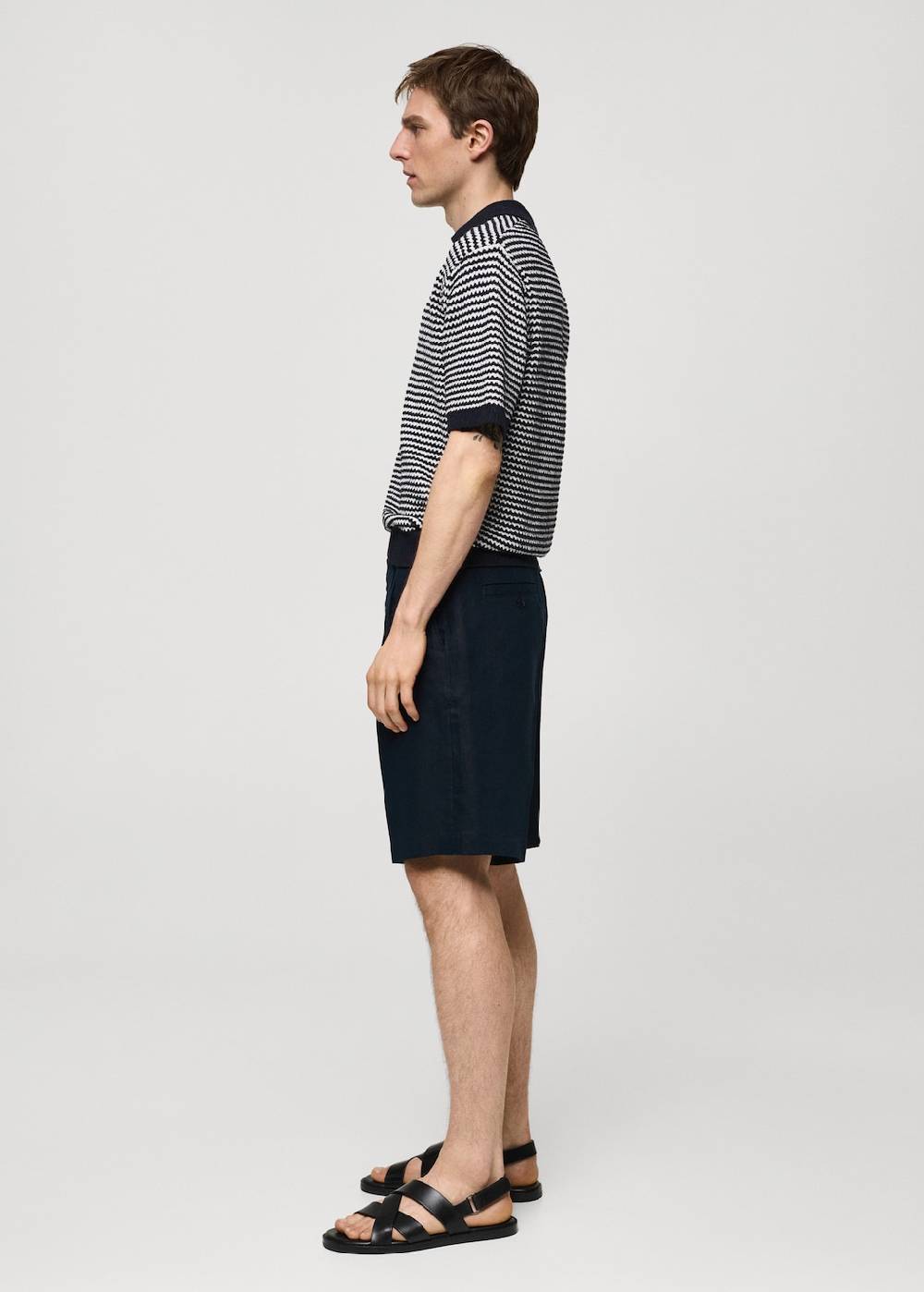 Mango Bundfalten-Bermudashorts aus 100 % Leinen Zeitlich begrenztes Angebot
