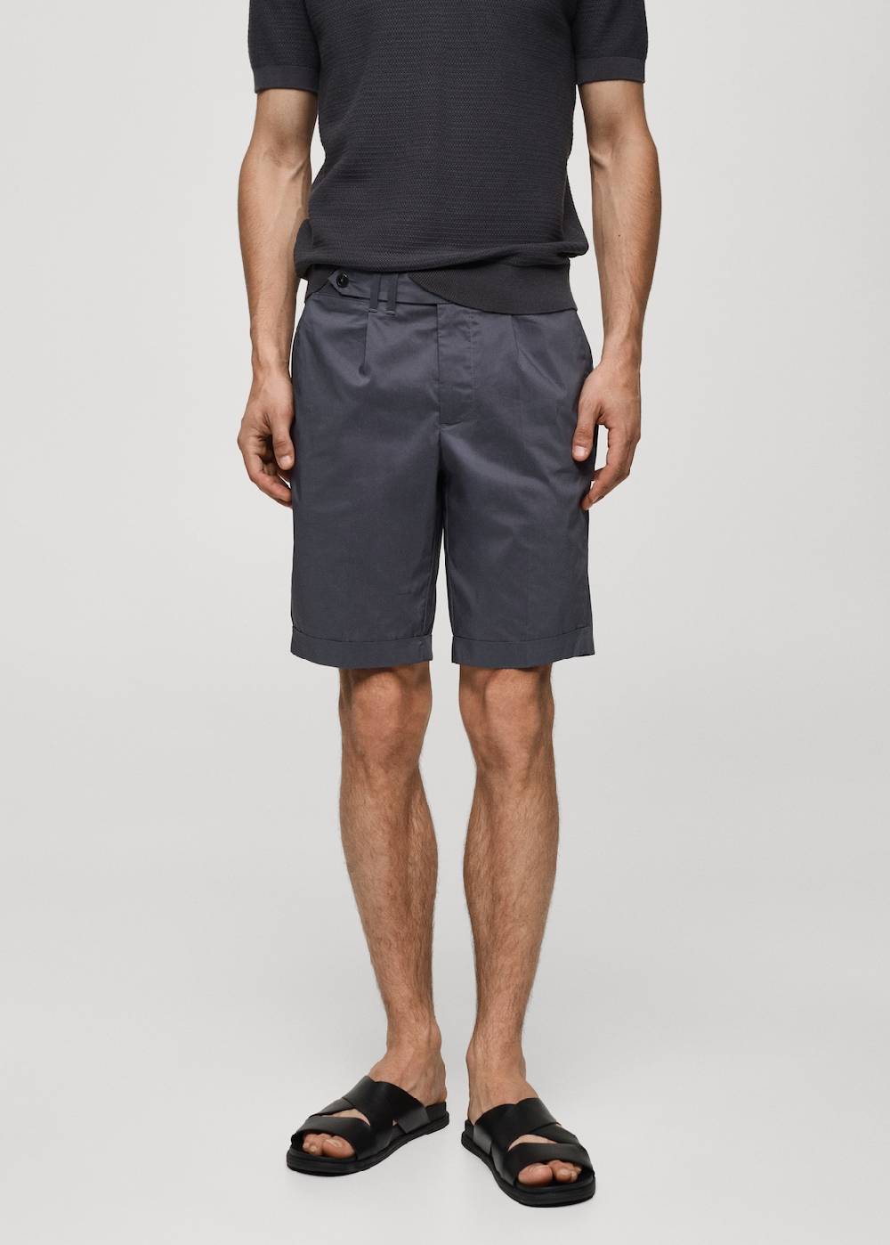 Mango Bermudashorts aus Baumwolle mit Bundfalten Exklusive Angebote