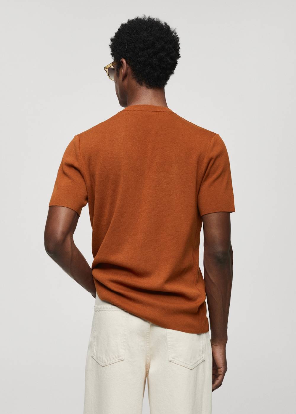 Mango Strick-T-Shirt aus Baumwollgemisch Saisonale Angebote