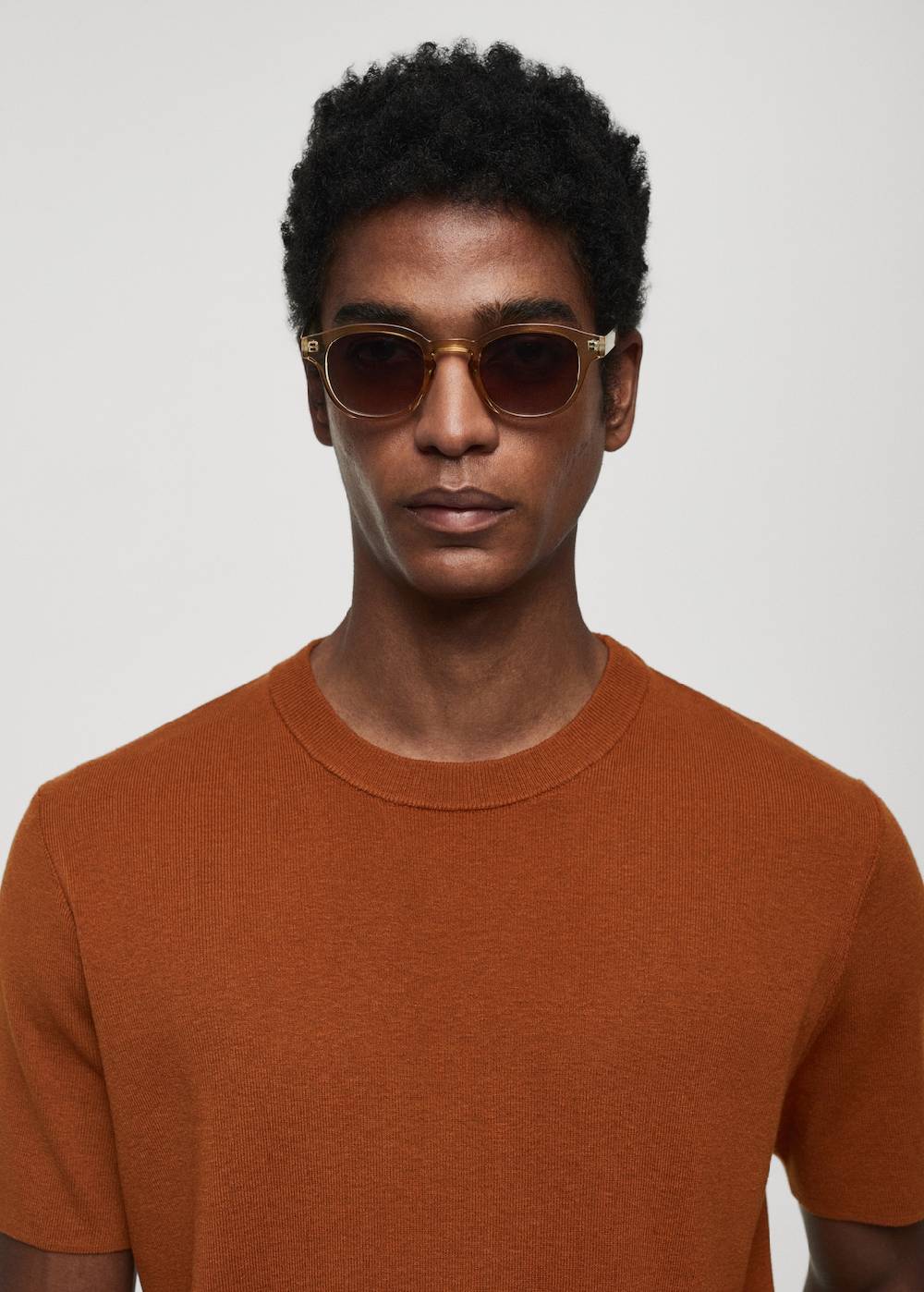 Mango Strick-T-Shirt aus Baumwollgemisch Saisonale Angebote