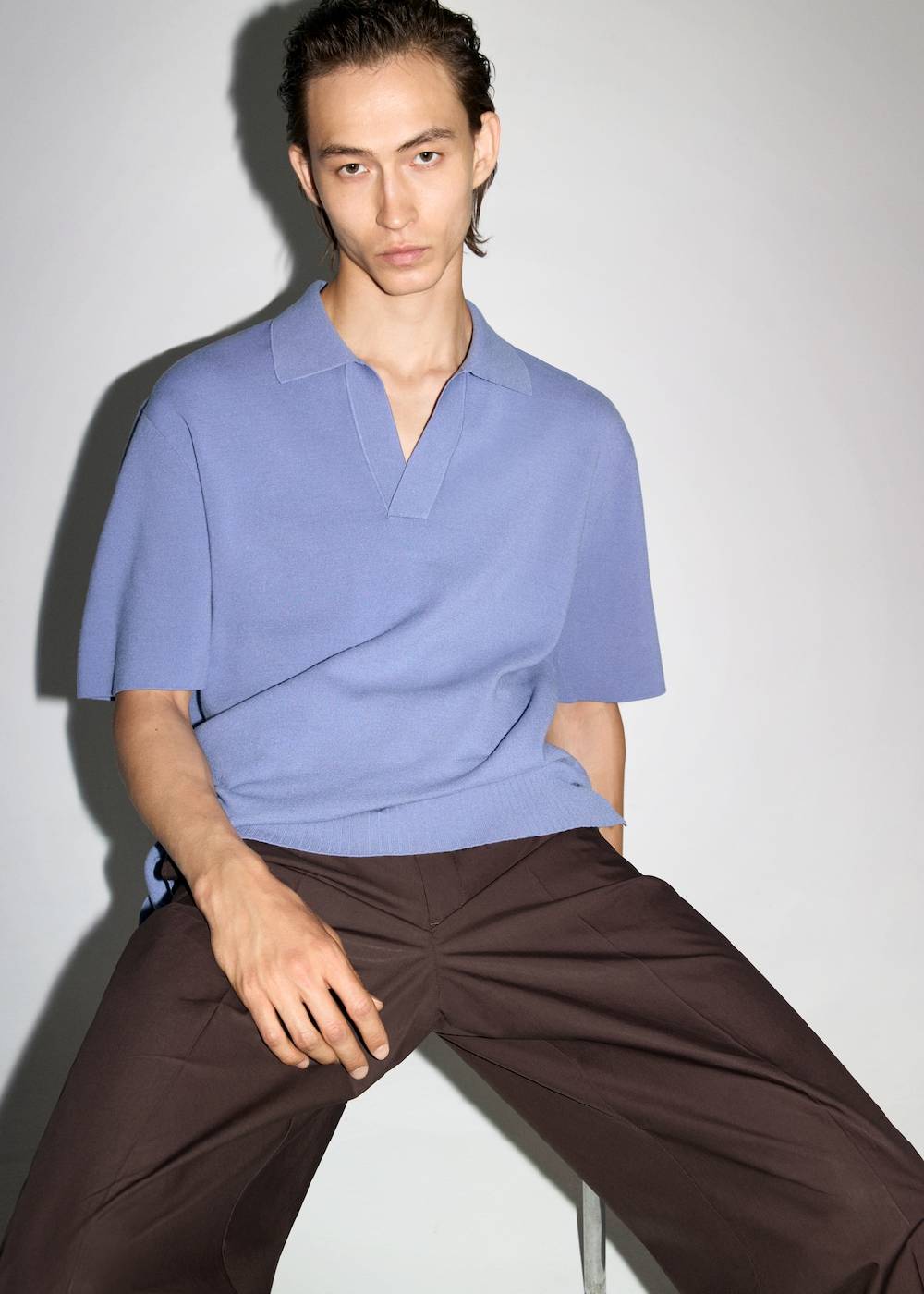 Mango Relaxed-Fit-Strickpoloshirt Räumungsverkauf