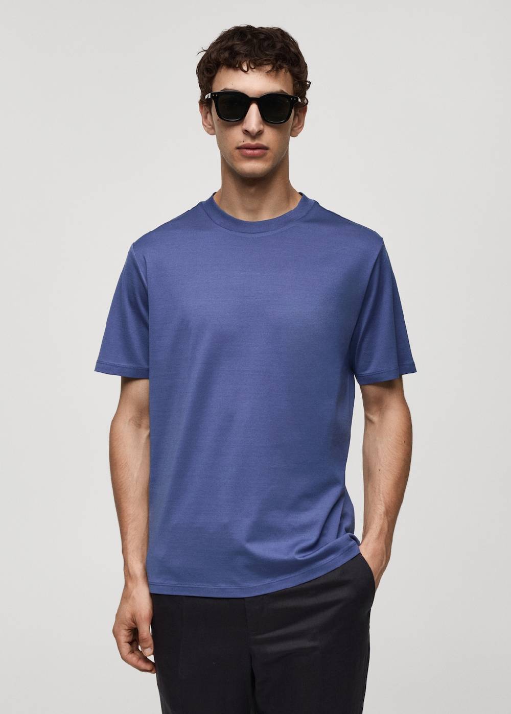 Mango Slim-Fit-T-Shirt aus 100 % Baumwolle