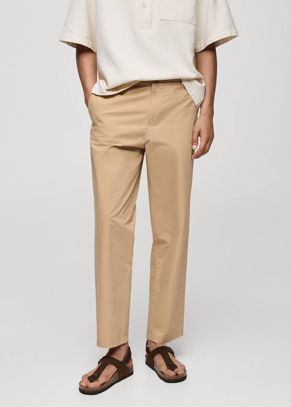 Mango Baumwollhose mit Kordel