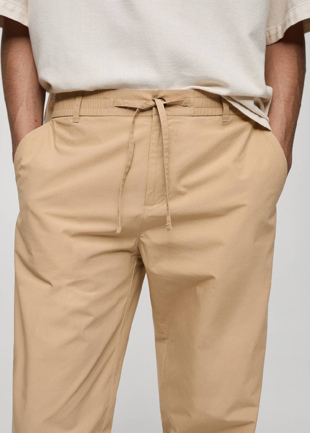 Mango Baumwollhose mit Kordel Sonderangebote