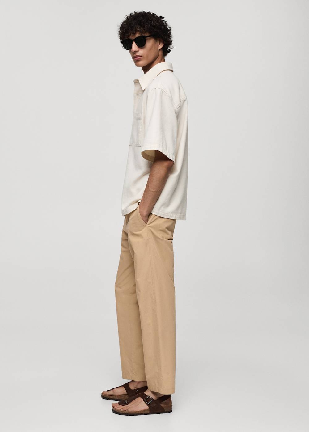 Mango Baumwollhose mit Kordel Sonderangebote