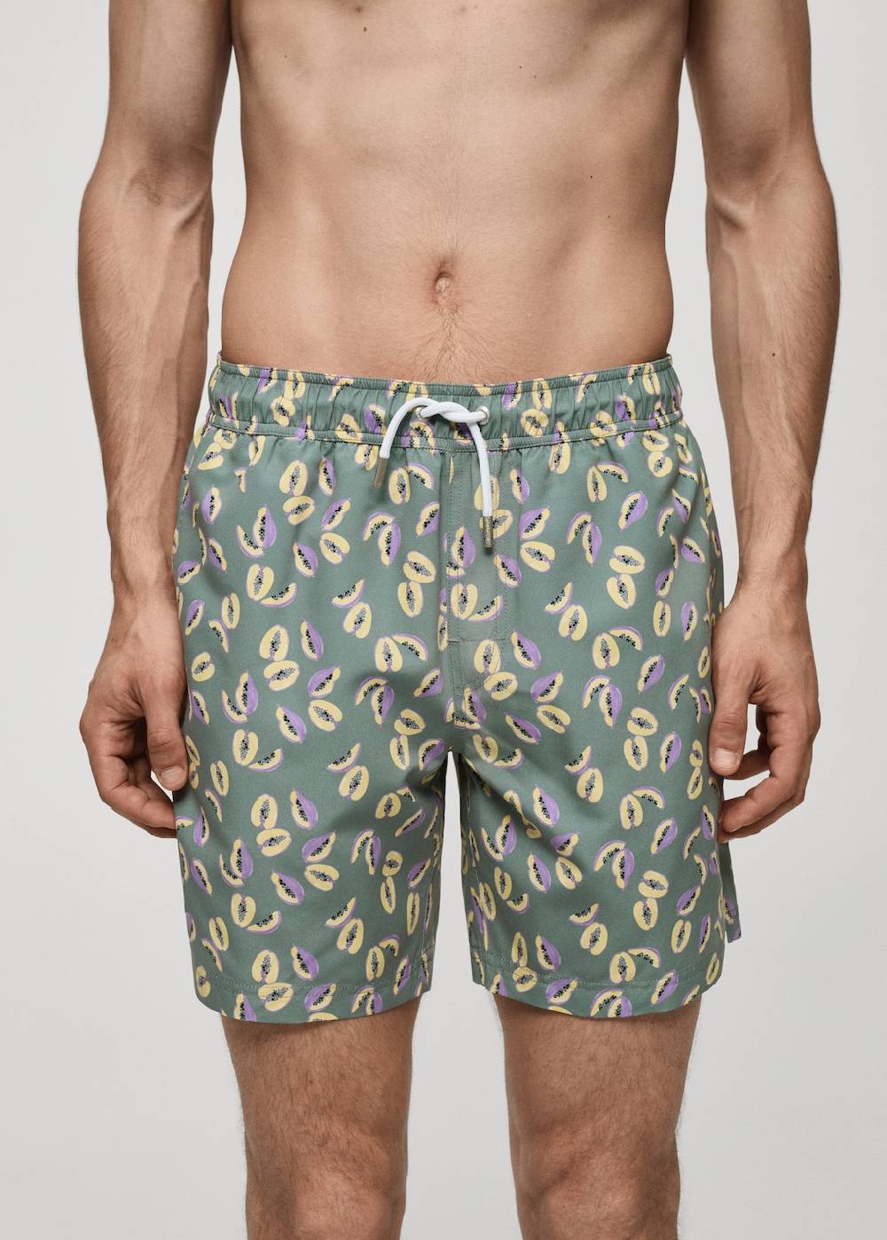 Mango Badeshorts mit Papaya-Print VIP-Rabatte
