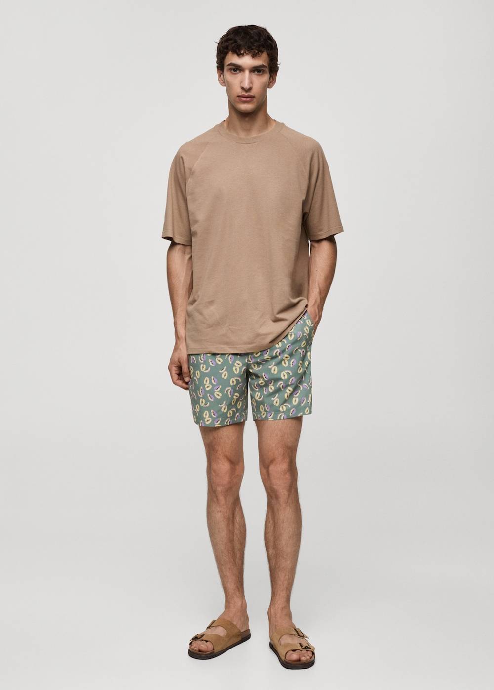 Mango Badeshorts mit Papaya-Print VIP-Rabatte