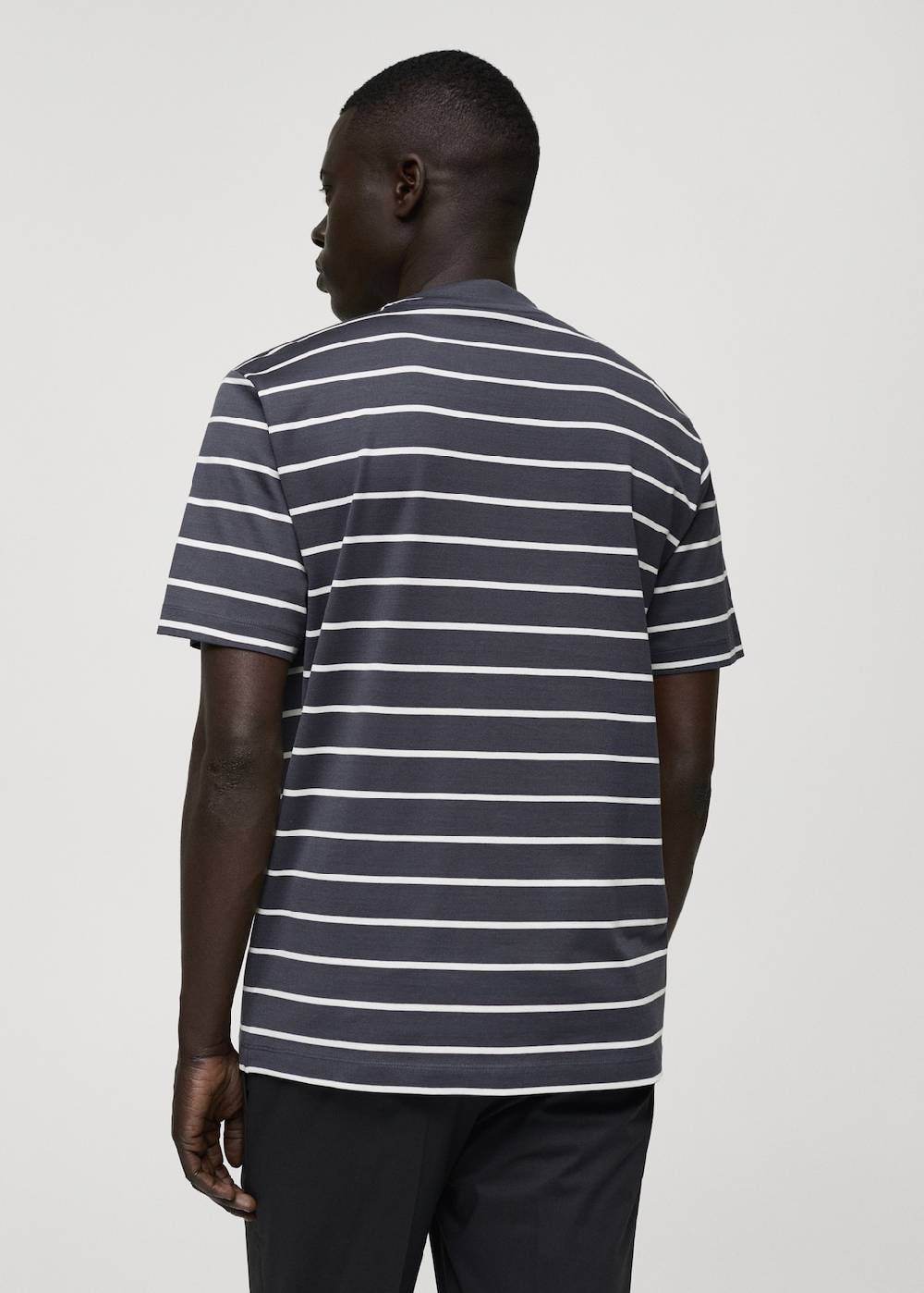Mango Gestreiftes Baumwoll-Shirt Tiefpreis