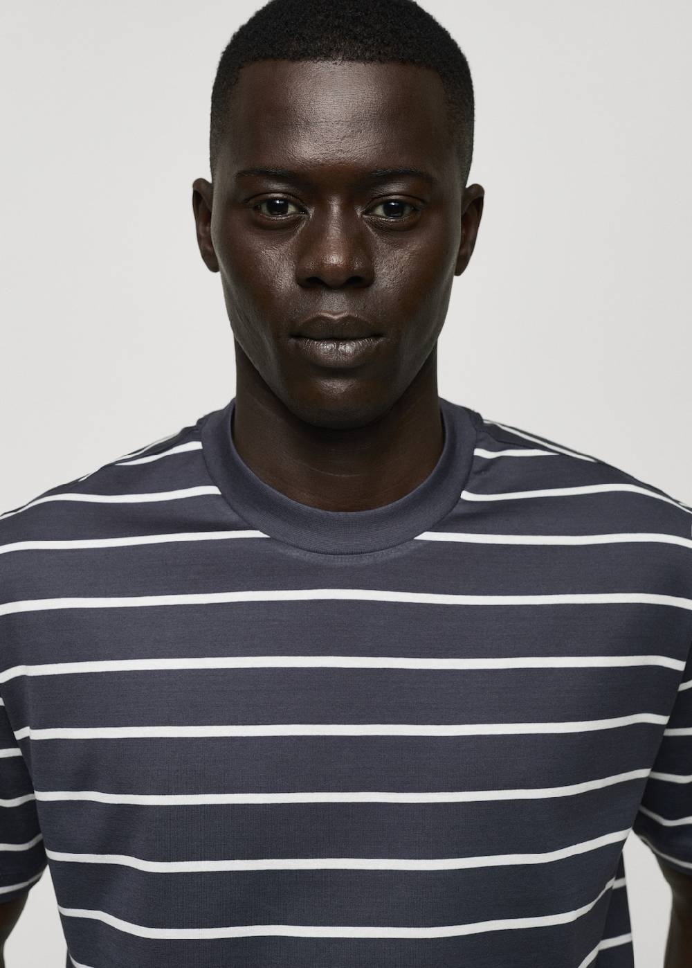 Mango Gestreiftes Baumwoll-Shirt Tiefpreis