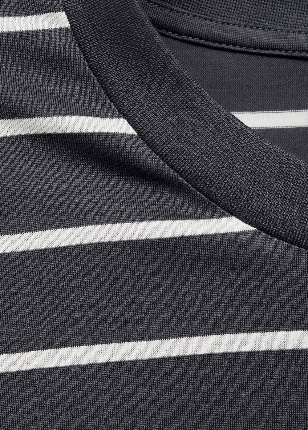 Mango Gestreiftes Baumwoll-Shirt Tiefpreis