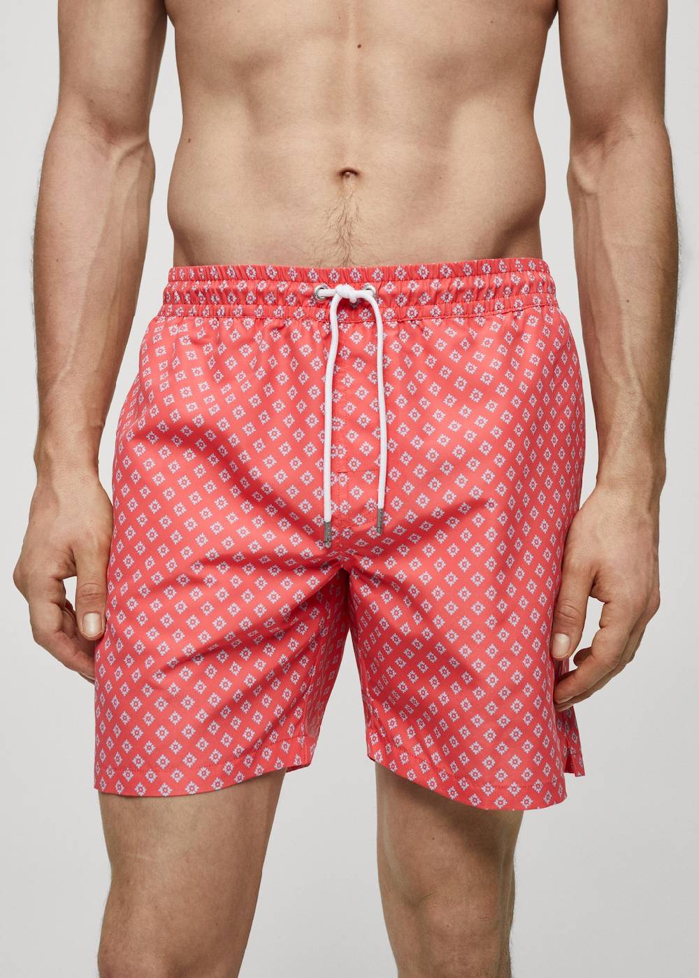 Mango Gemusterte Badeshorts mit Kordelzug Letzte 2 Tage