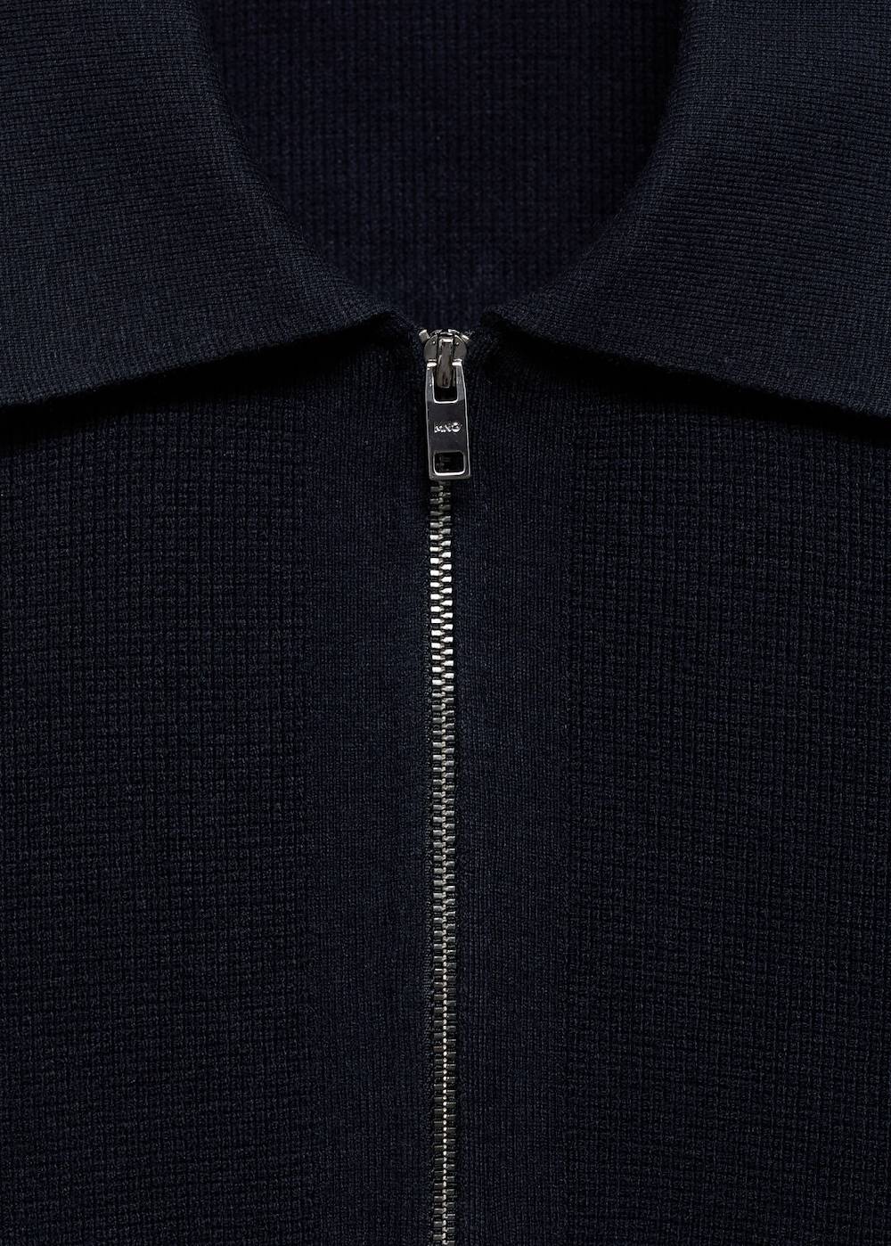 Mango Strick-Poloshirt mit Reißverschluss Bis zu 50% Rabatt