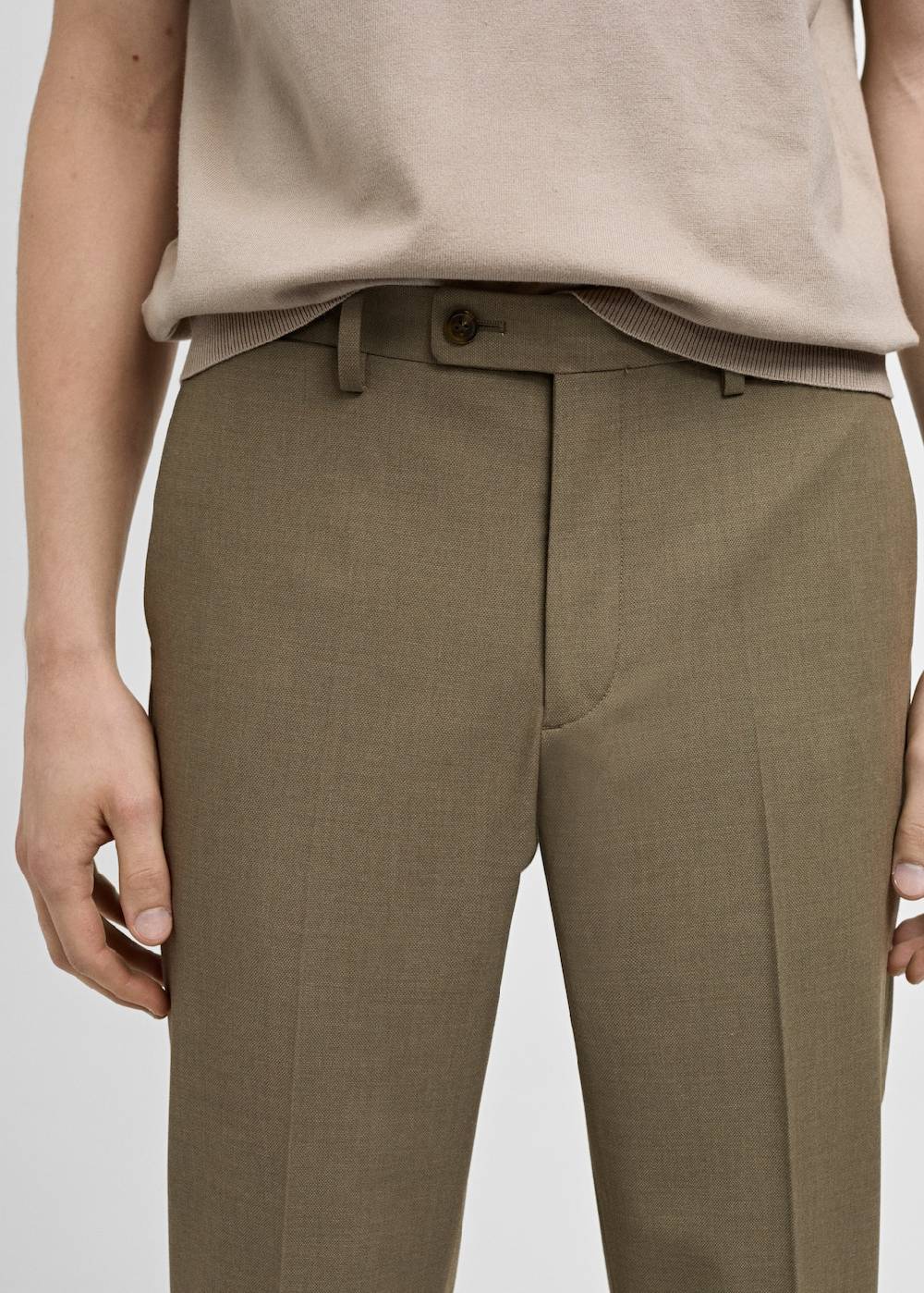 Mango Slim Fit-Anzughose aus Stretchstoff Sonderangebot der Fabrik
