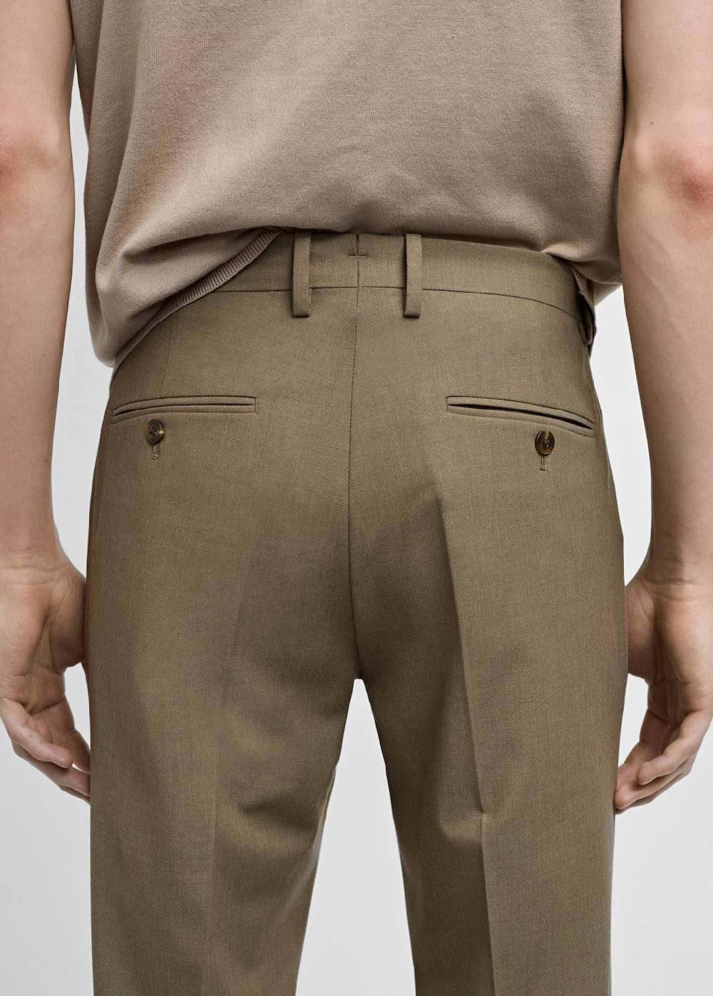 Mango Slim Fit-Anzughose aus Stretchstoff Sonderangebot der Fabrik