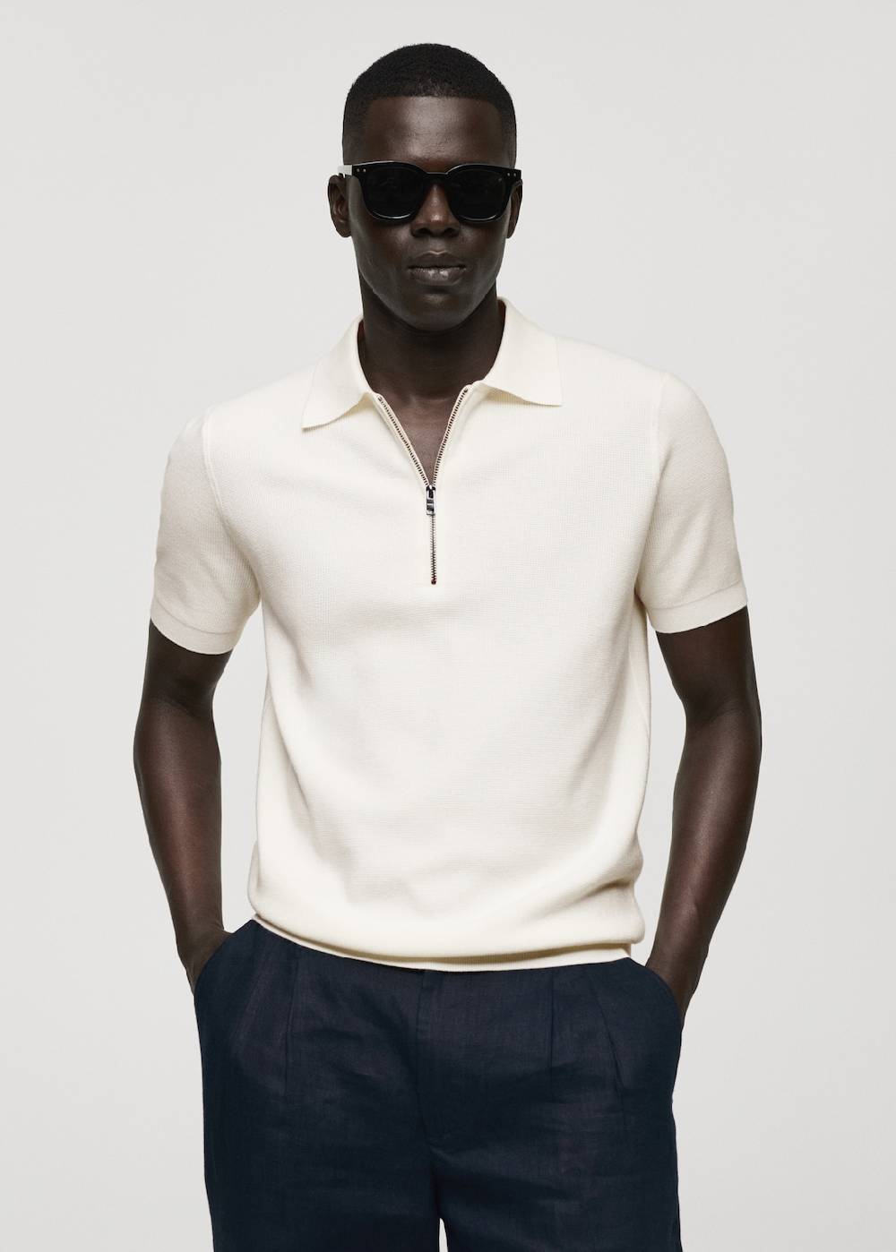 Mango Strick-Poloshirt mit Reißverschluss Bis zu 55% Rabatt