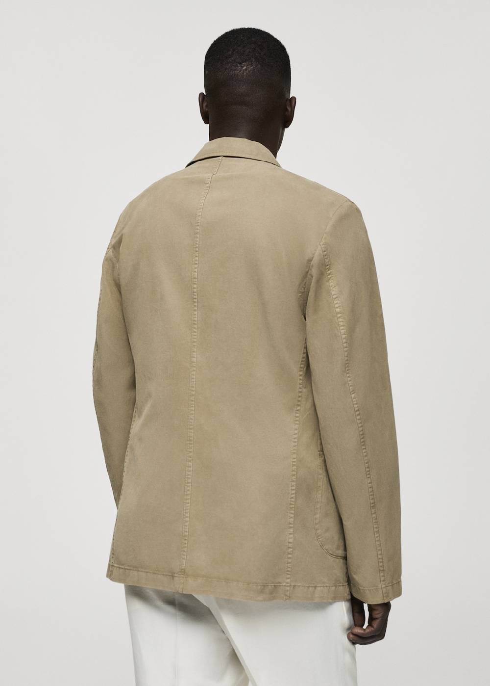 Mango Slim Fit Blazer aus Leinen mit Baumwolle Nur noch ein Tag übrig