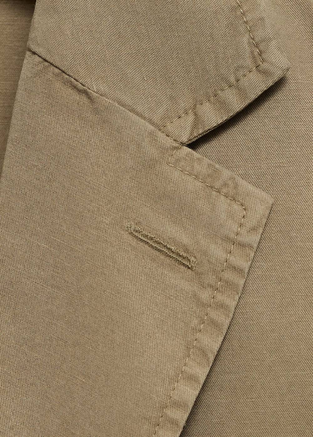 Mango Slim Fit Blazer aus Leinen mit Baumwolle Nur noch ein Tag übrig