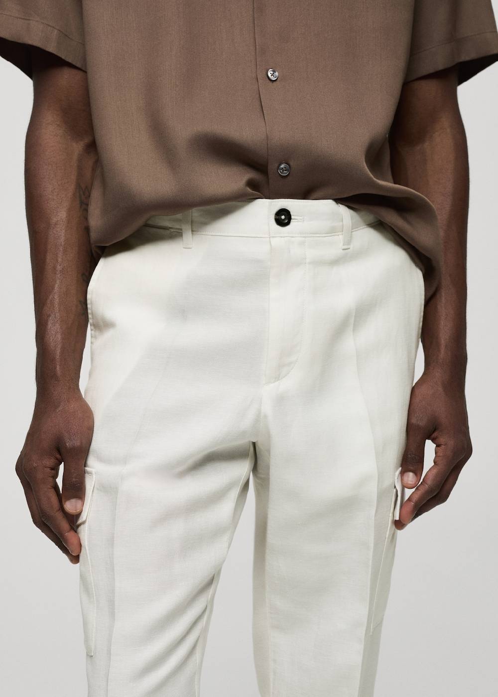 Mango Cargo-Hose aus Leinengemisch 50% Rabatt mit kostenlosem Versand