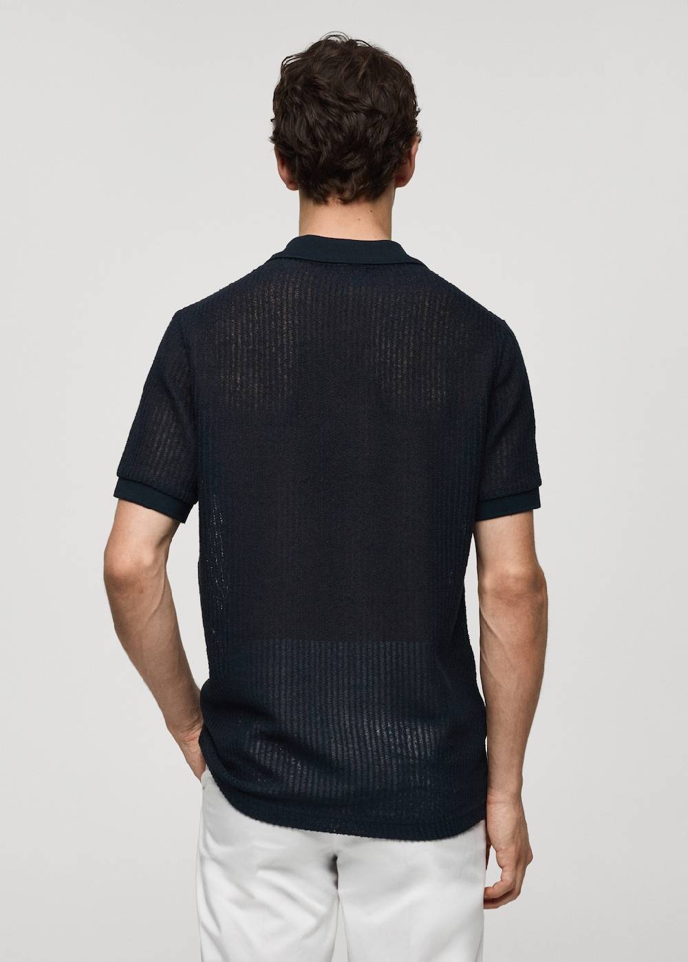 Mango Regular-Fit-Poloshirt mit Lochmuster Rabatte dieses Monats