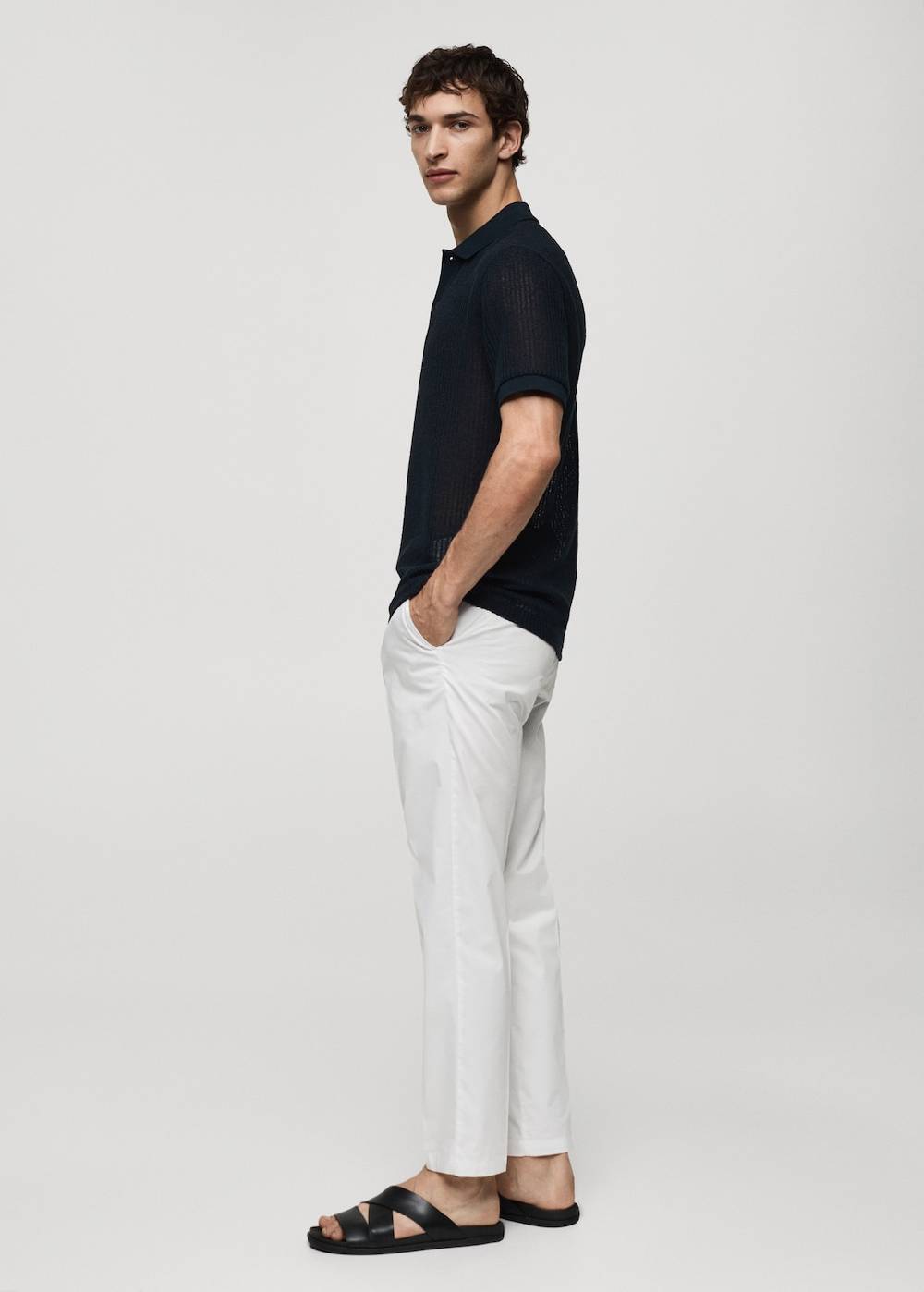 Mango Regular-Fit-Poloshirt mit Lochmuster Rabatte dieses Monats