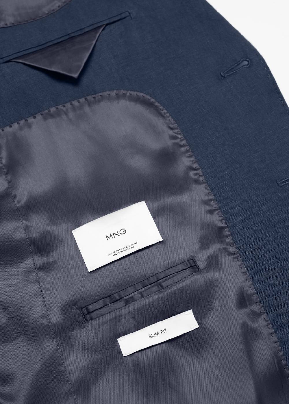 Mango Slim Fit-Anzugjacke aus 100 % Leinen 2025
