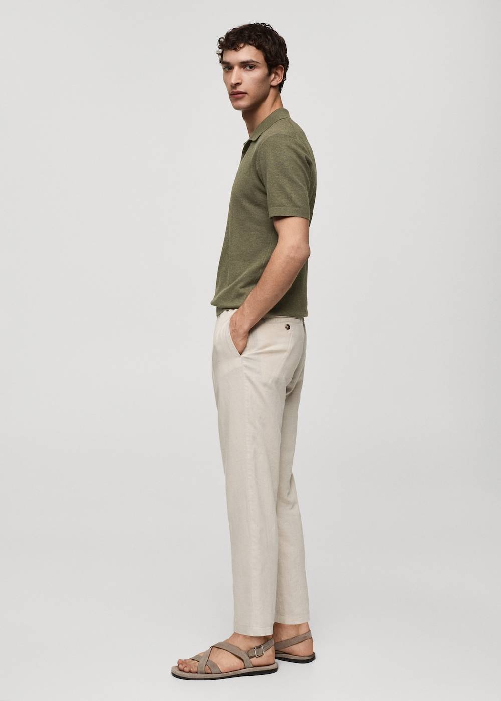 Mango Kurzärmliges Strick-Poloshirt Outlet