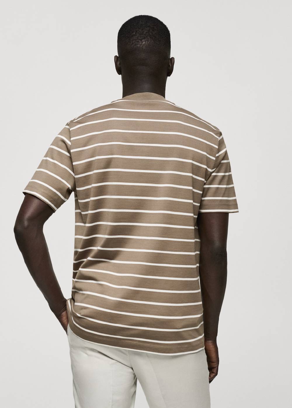 Mango Gestreiftes Baumwoll-Shirt Auslauf