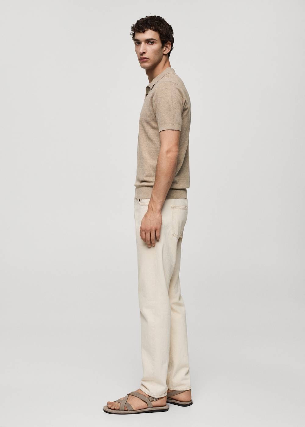 Mango Kurzärmliges Strick-Poloshirt Angebote