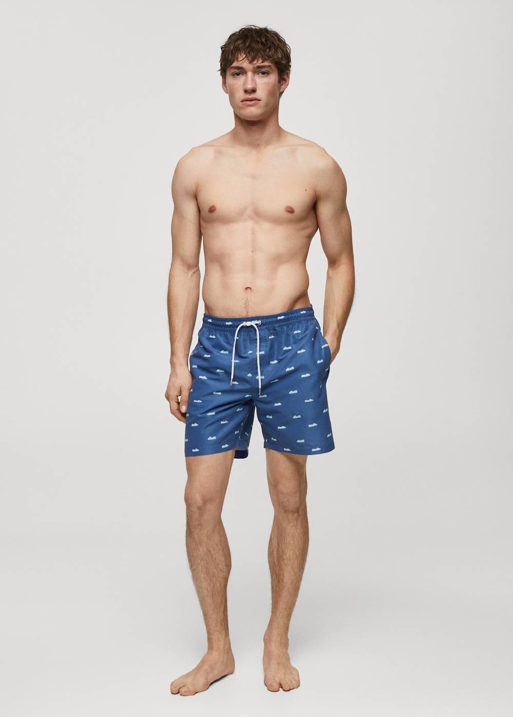 Mango Badeshorts mit Kordelzug und Espadrilles-Motiv Hotsell