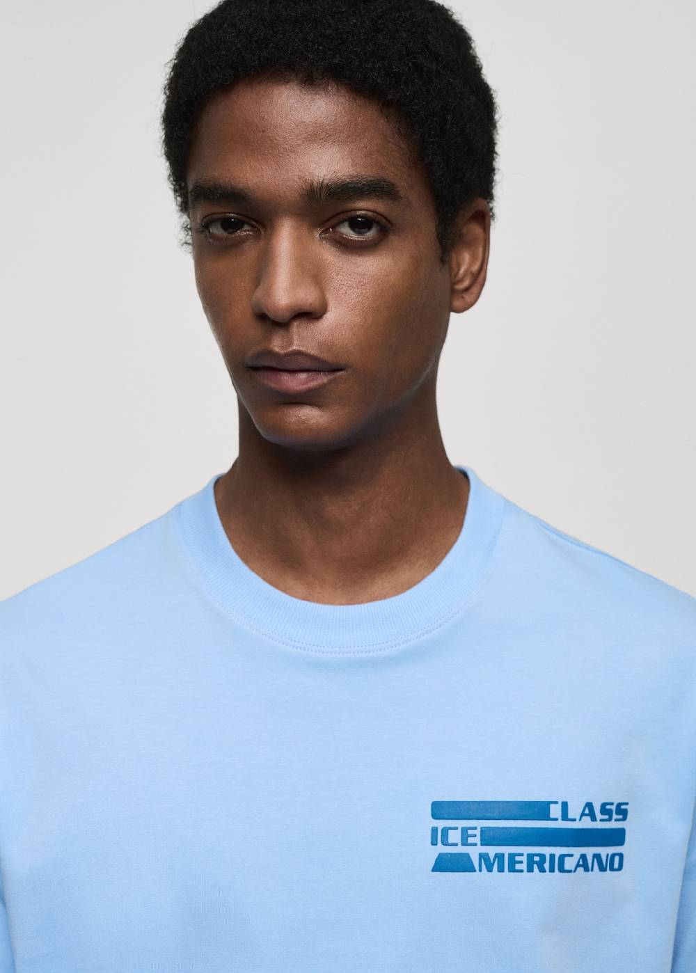 Mango Gemustertes T-Shirt aus 100 % Baumwolle Rabatt