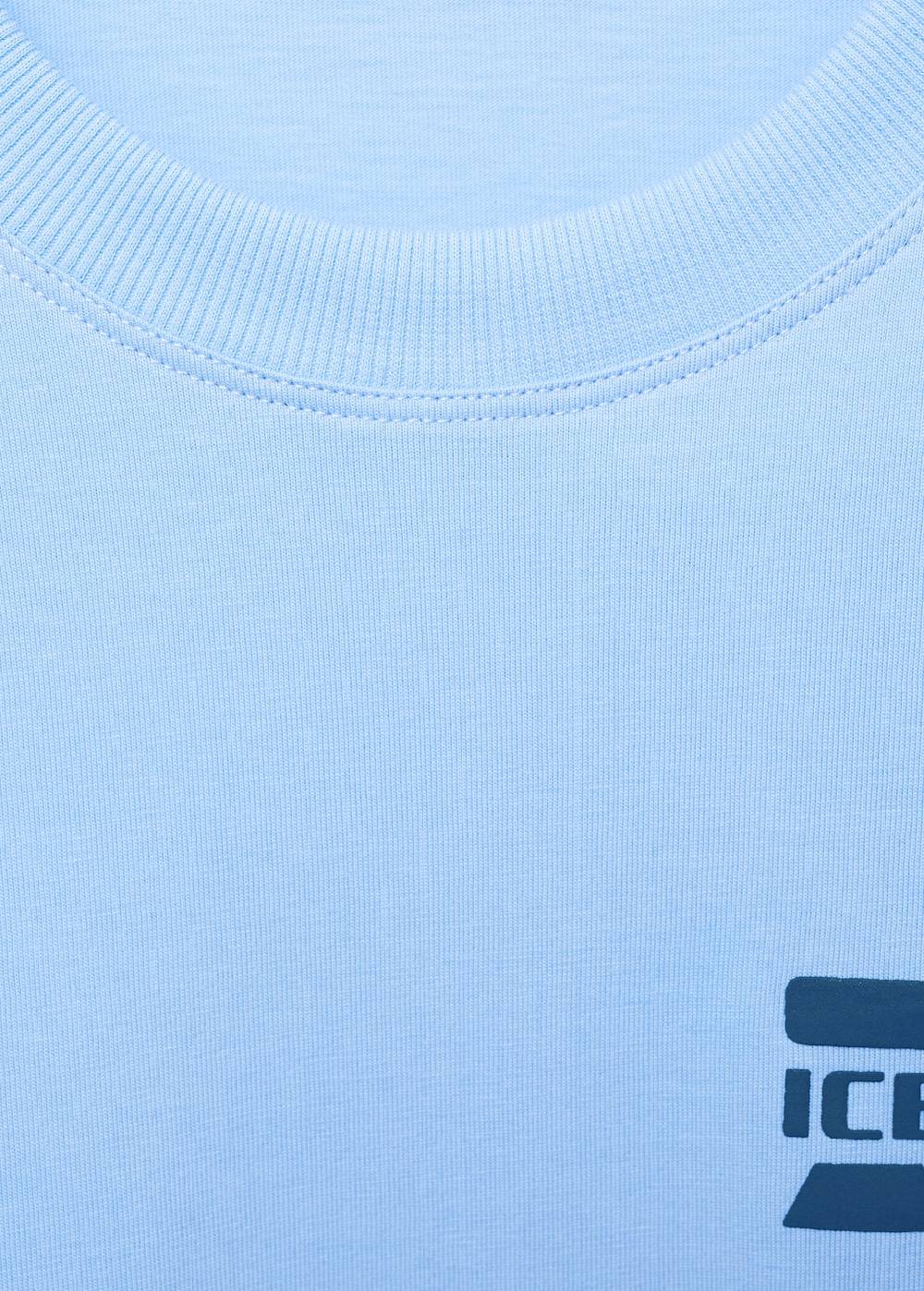 Mango Gemustertes T-Shirt aus 100 % Baumwolle Rabatt