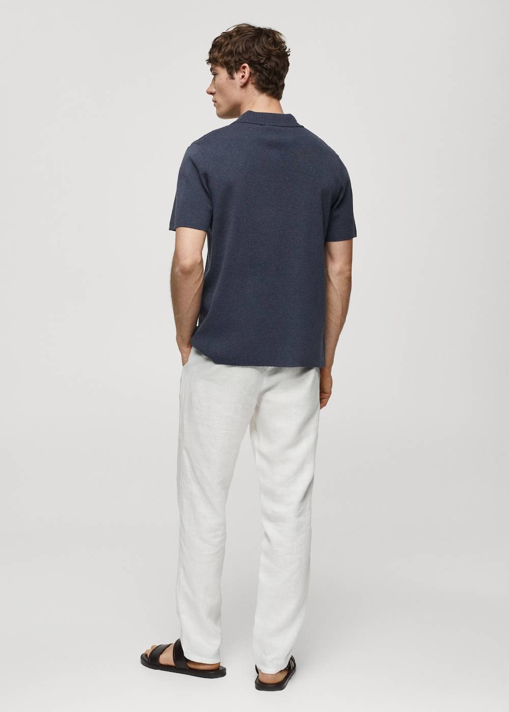 Mango Feinstrick-Poloshirt aus Baumwolle Saisonschlussverkauf
