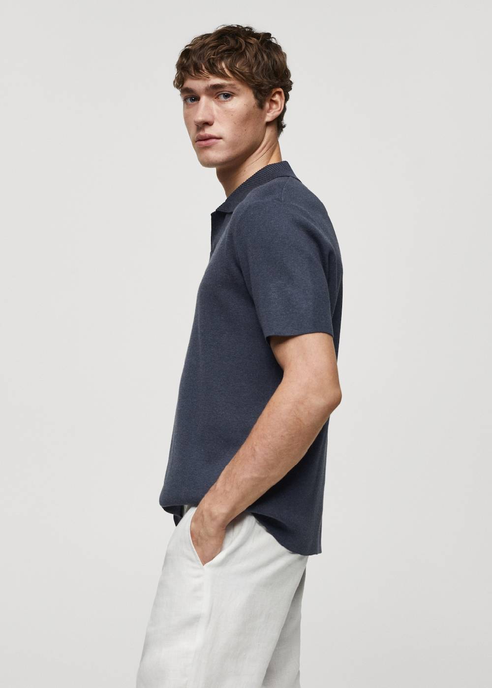 Mango Feinstrick-Poloshirt aus Baumwolle Saisonschlussverkauf