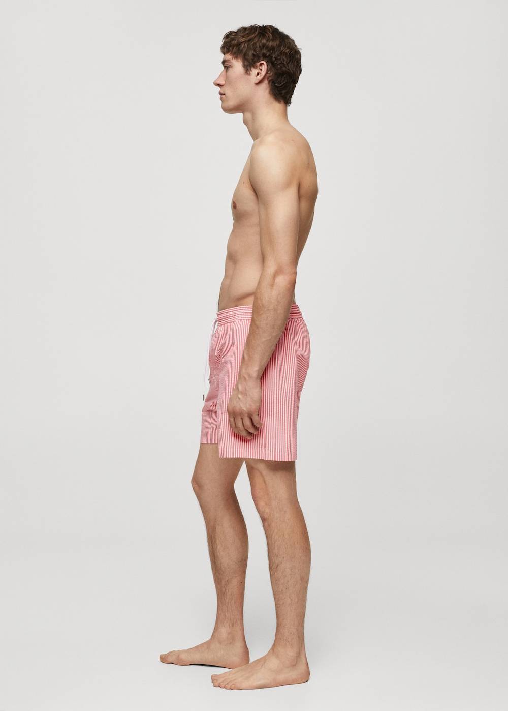 Mango Gestreifte Seersucker-Badeshorts mit Kordelzug Cyber Monday