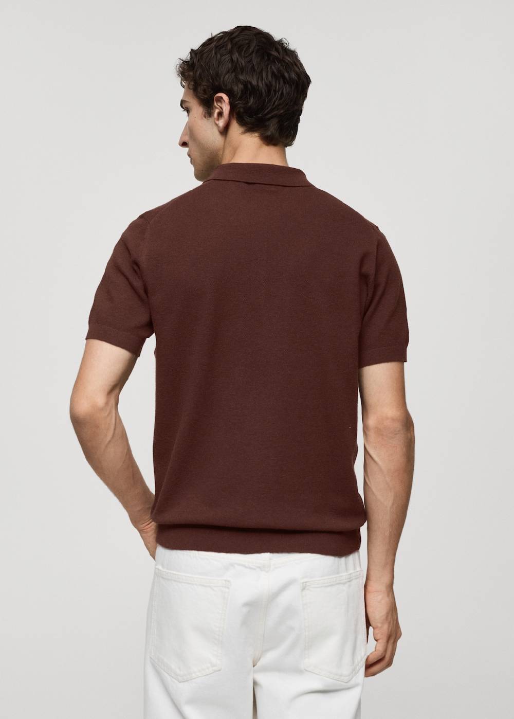 Mango Kurzärmliges Strick-Poloshirt Osterangebot