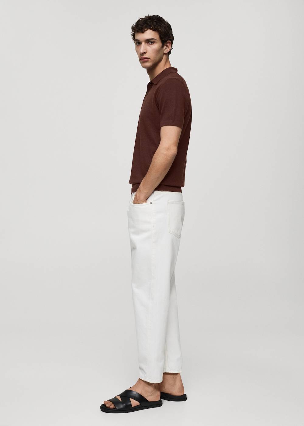Mango Kurzärmliges Strick-Poloshirt Osterangebot