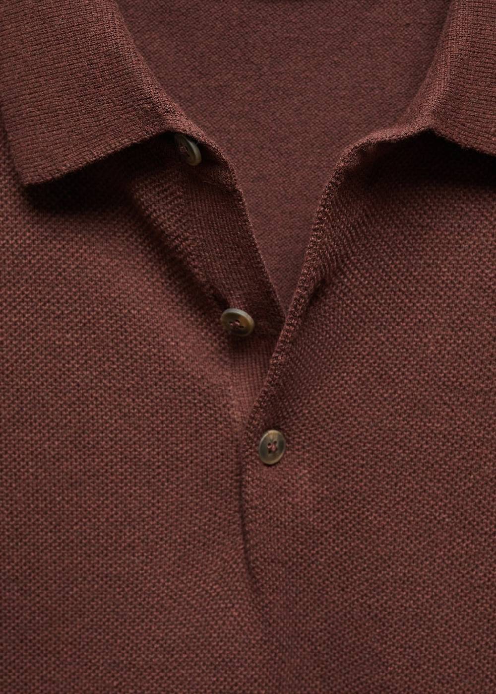 Mango Kurzärmliges Strick-Poloshirt Osterangebot