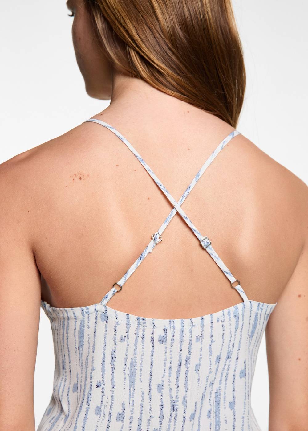 Mango Langes, bedrucktes Kleid Lagerräumung