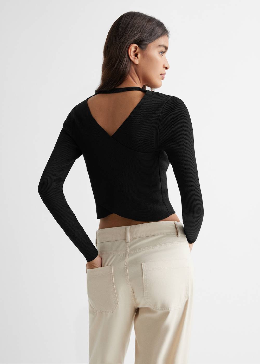 Mango Strickpullover mit Schlitzen Top Angebot