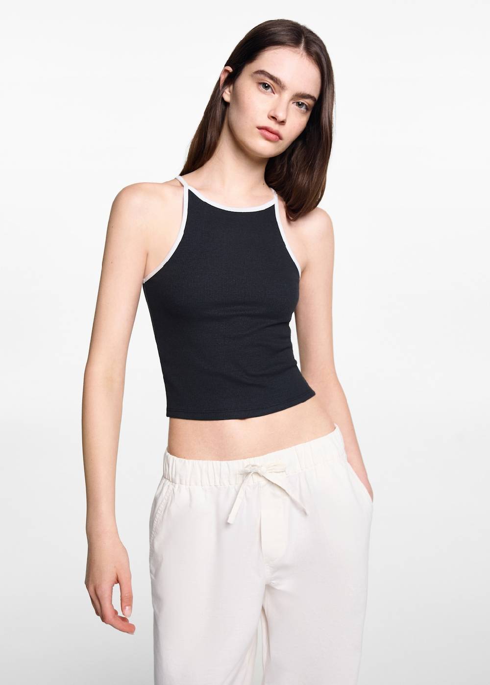 Mango Trägershirt aus Baumwolle Online Outlet