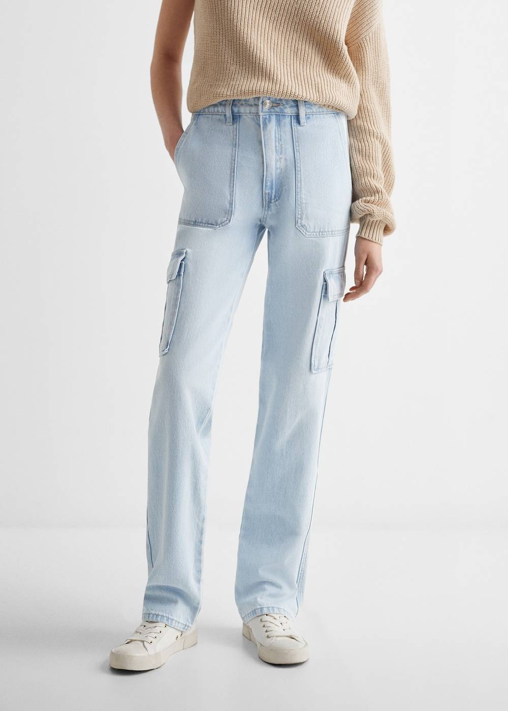 Mango Gerade Jeans im Cargo-Stil Exklusive Angebote