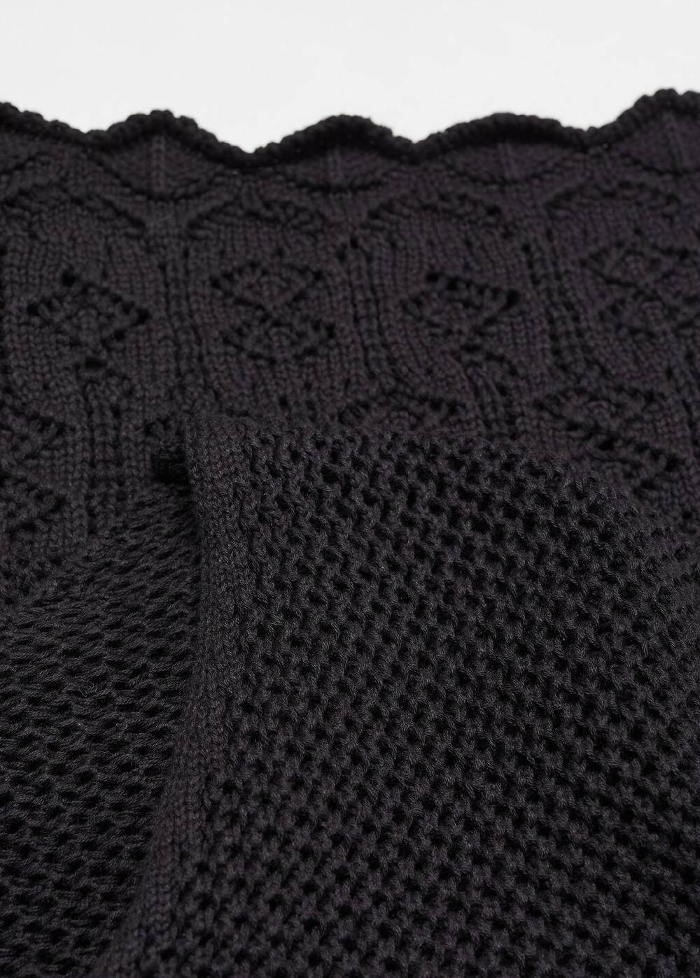 Mango Lochstrickpullover mit V-Ausschnitt Tägliche Deals